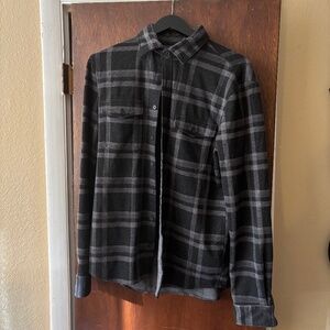 MEN’S BLACK & CHARCOAL FLANNEL
